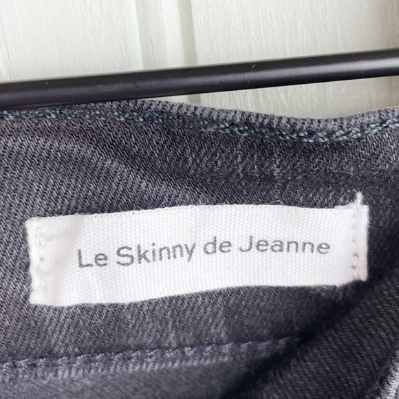Frame Denim Le Skinny De Jeanne Tuxedo Stripe Jeans Dunlop Coated Tux Size 27 - Picture 6 of 10
